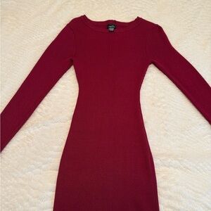 Rue21 Red Long Sleeve Bodycon Dress